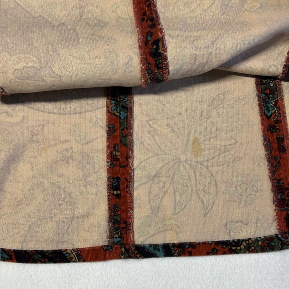 HAROLD’S‎ Vintage Cotton Corduroy Paisley Print A-line Midi Skirt - Picture 9 of 13